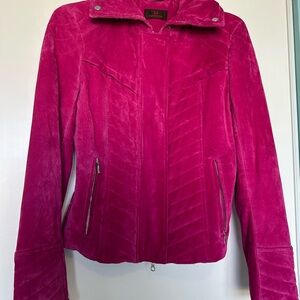 Danier Genuine Hot Pink Suede Leather Jacket – – Size P (US 4/6)